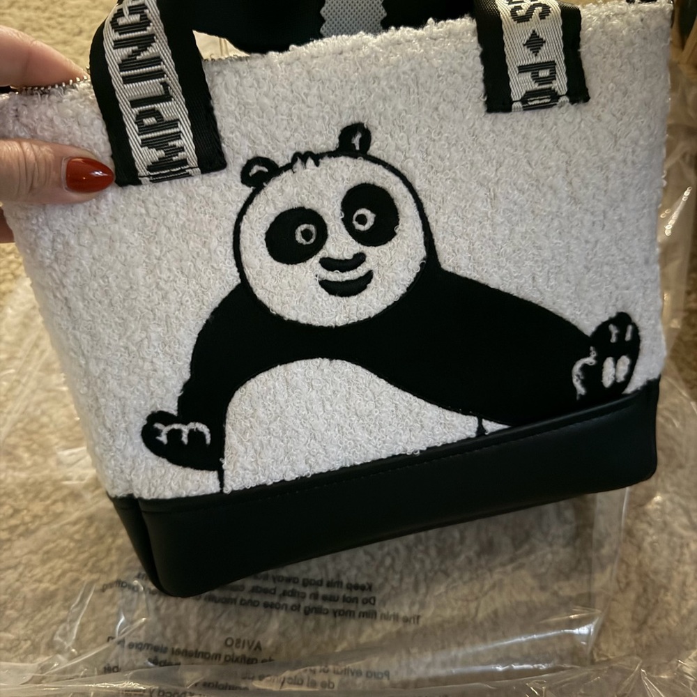 Loungefly White & Black Panda Kids Tote